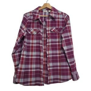 LL Bean | Soft and Cozy Plaid Flannel Button Front Long Sleeve Shirt